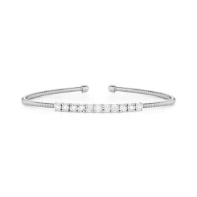 14K White Gold Ava Bea Flexi Cuff Diamond Cuff Bracelet