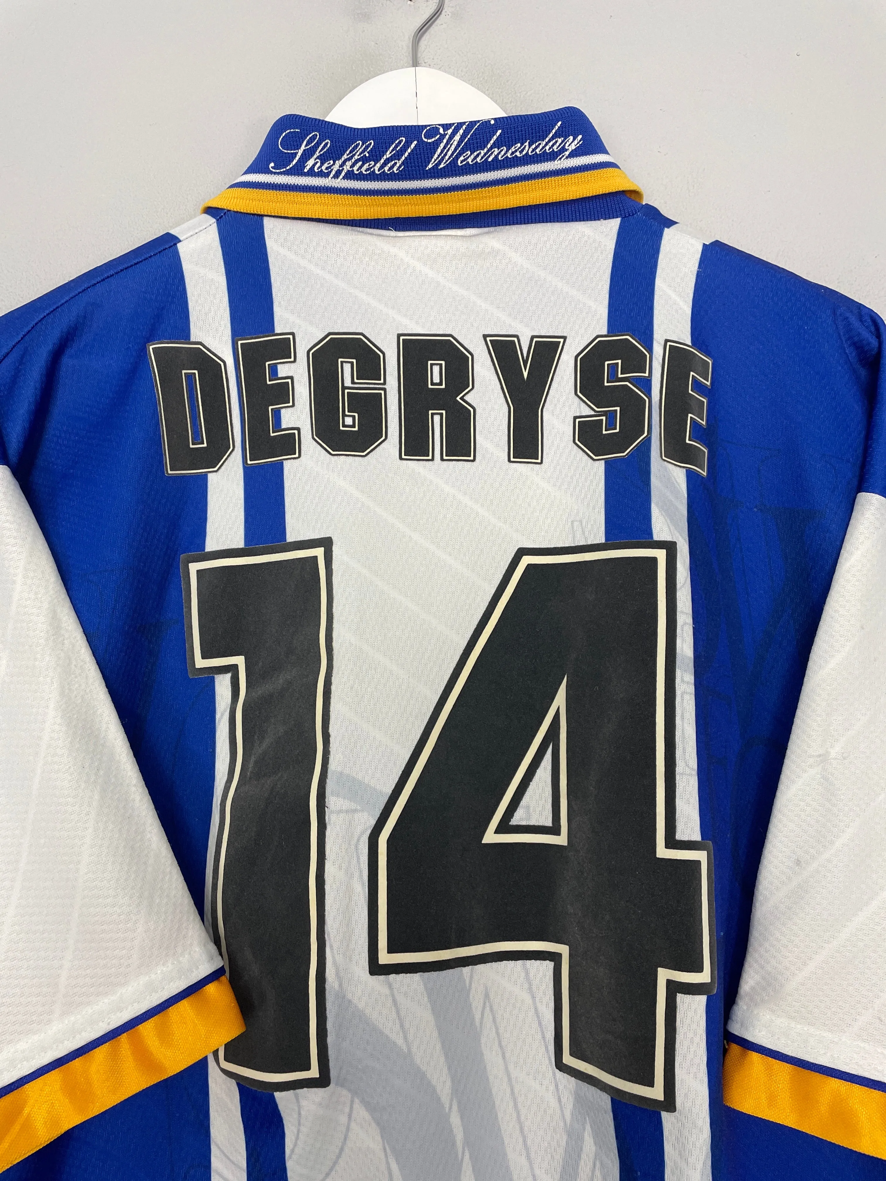 1995/97 SHEFFIELD WEDNESDAY DEGRYSE #14 HOME SHIRT (XL) PUMA