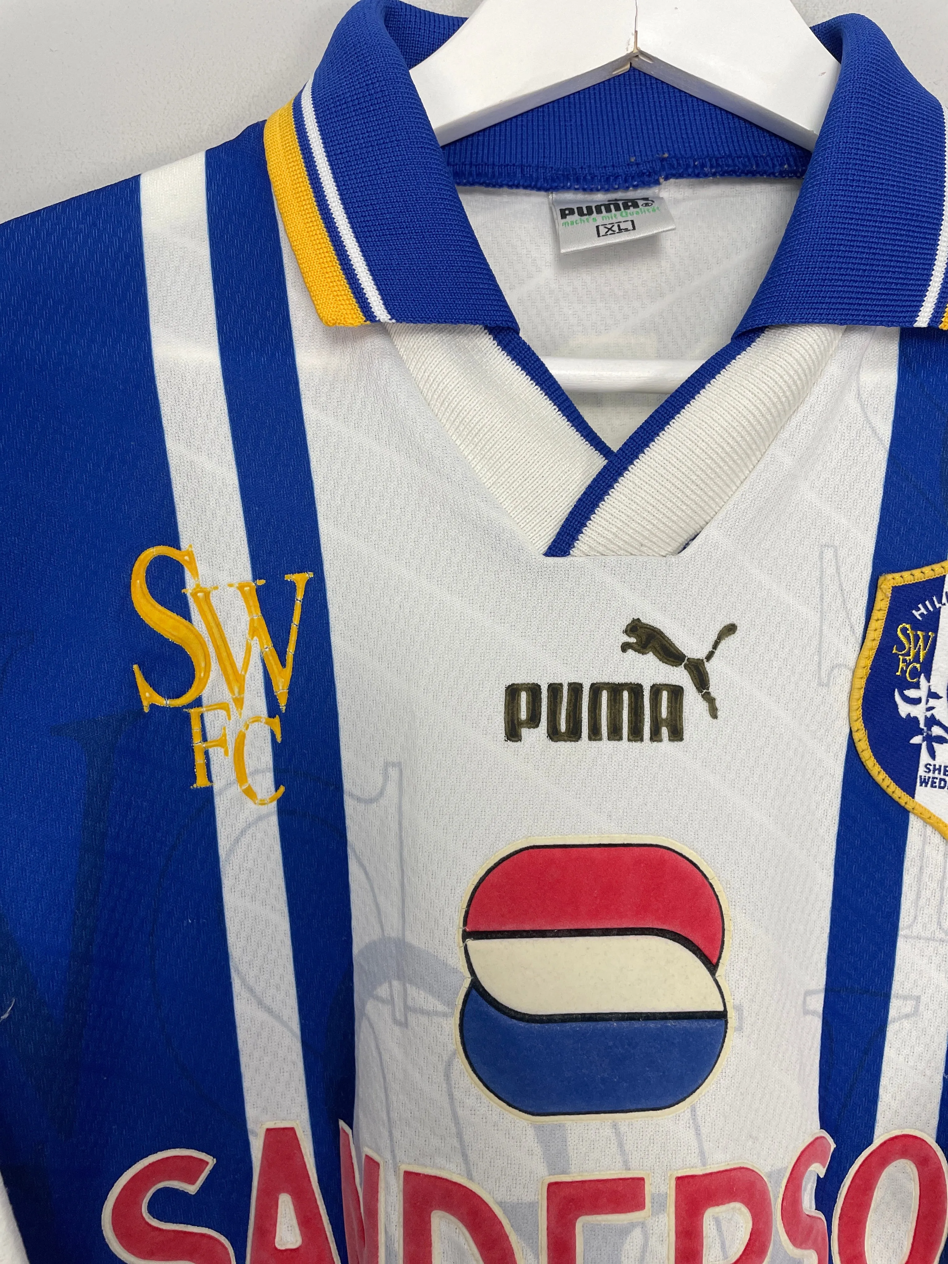 1995/97 SHEFFIELD WEDNESDAY DEGRYSE #14 HOME SHIRT (XL) PUMA