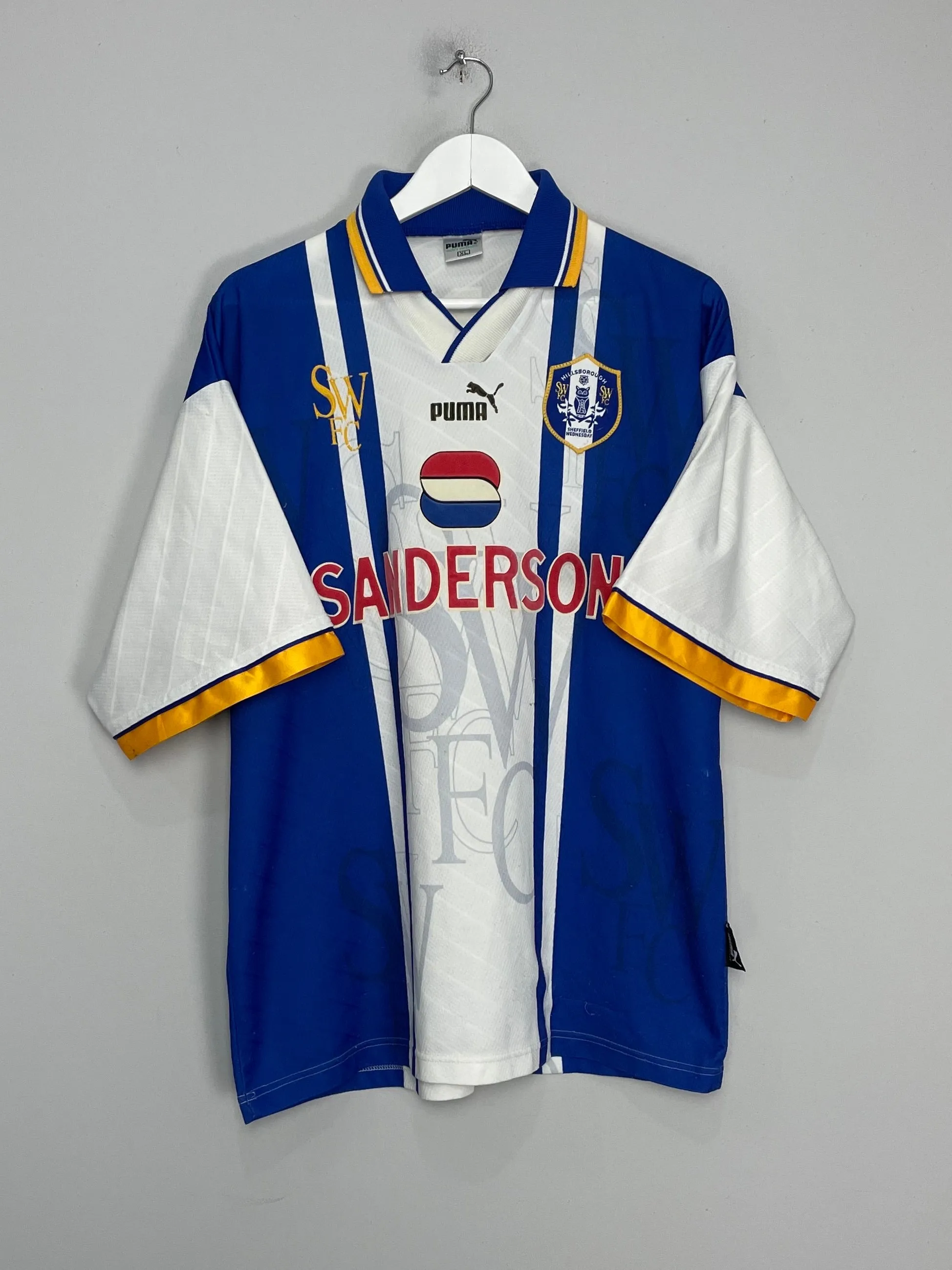 1995/97 SHEFFIELD WEDNESDAY DEGRYSE #14 HOME SHIRT (XL) PUMA