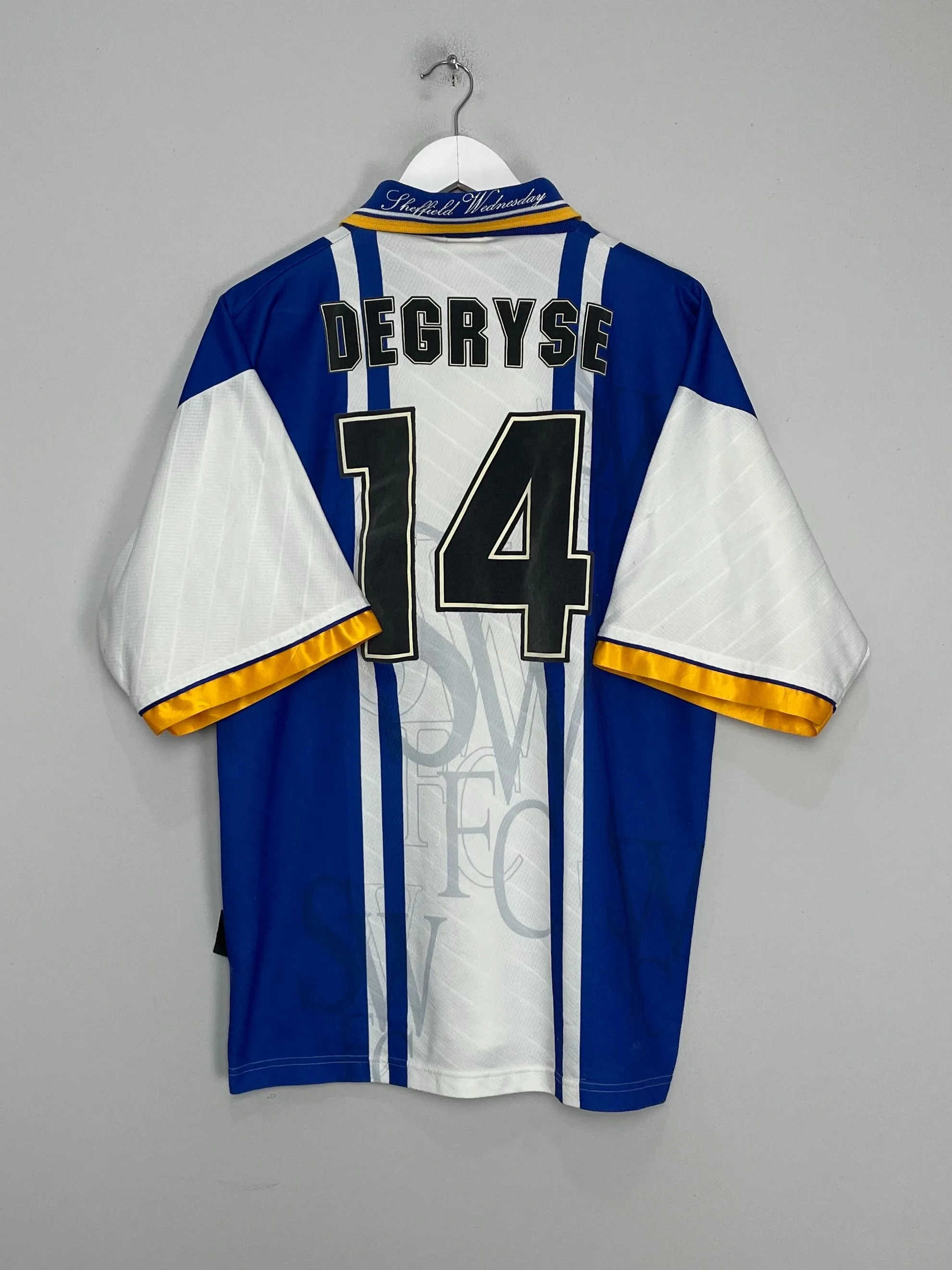 1995/97 SHEFFIELD WEDNESDAY DEGRYSE #14 HOME SHIRT (XL) PUMA