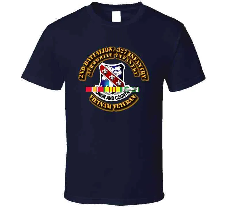 2nd Battalion, 327 Infantry, (Airmobile Infantry) with Vietnam Service Ribbons - T Shirt, Premium and Hoodie