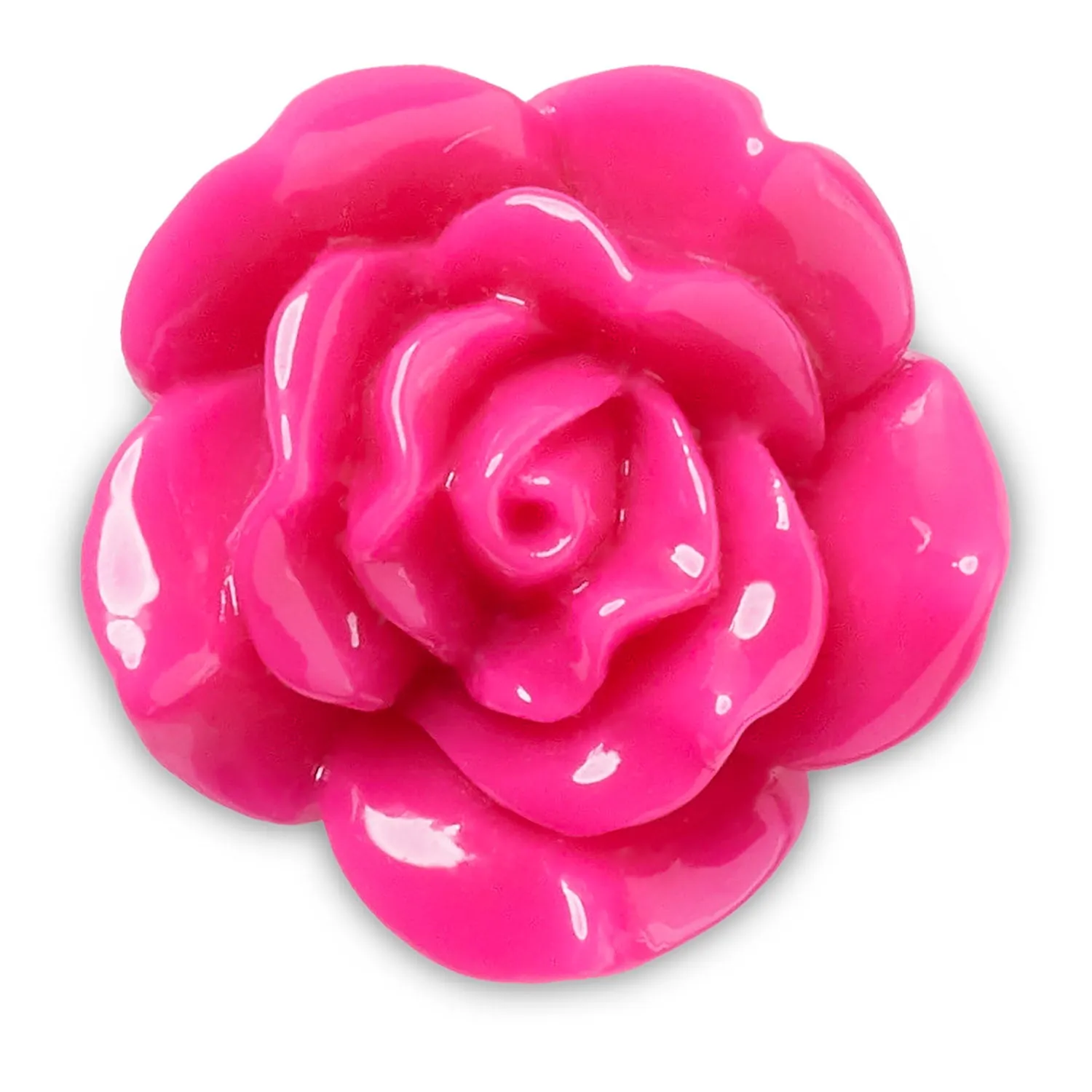 Acrylic Pink Rose Jibbitz