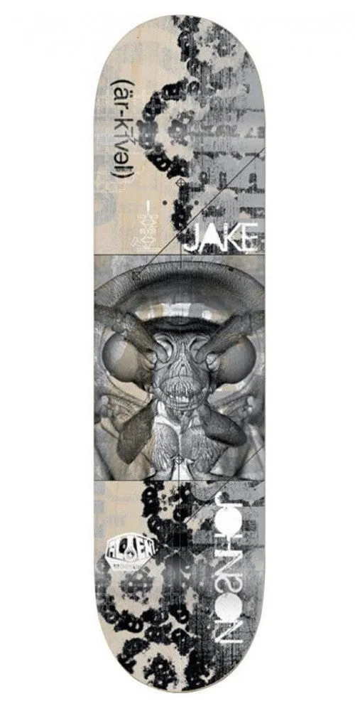 Alien Workshop Johnson Archival Skateboard Deck - 8.125in x 31.75in - Grey