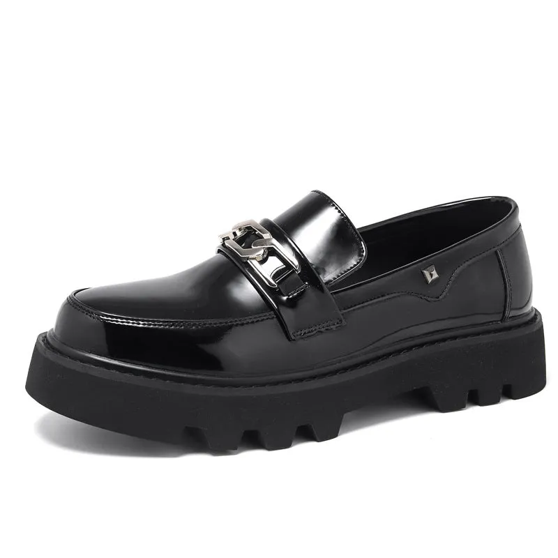 Amozae- Samil Chain Detail Patent Loafers