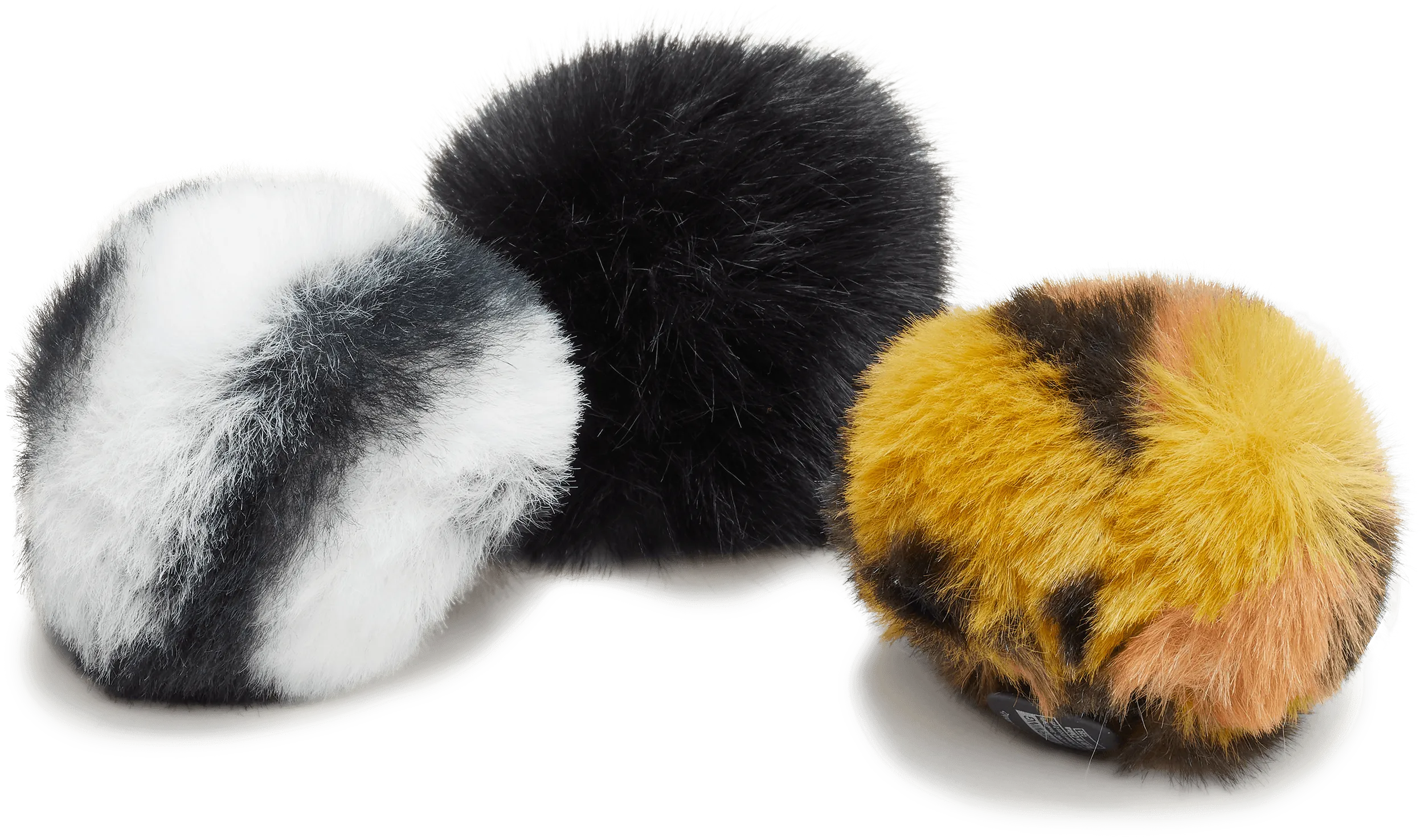 Animal Puff Ball Plug 3pc Jibbitz Pack