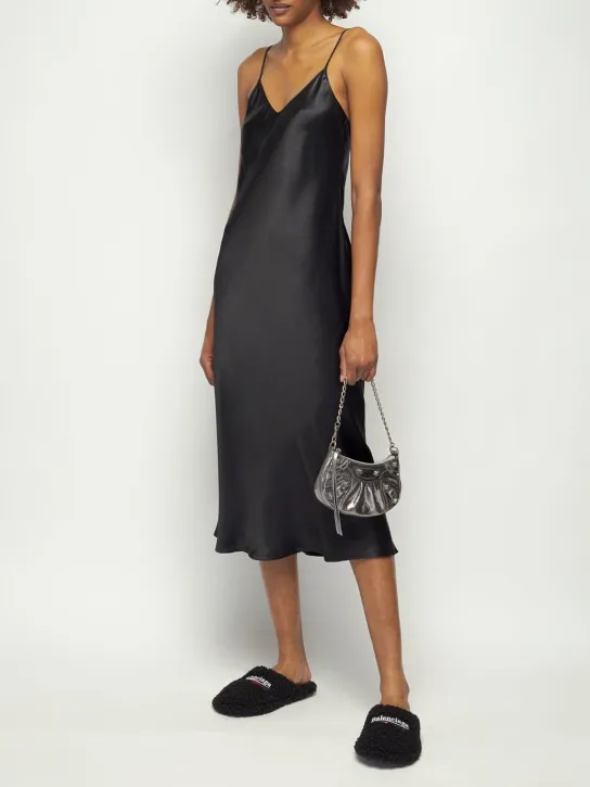 Balenciaga   Fluid silk satin slip dress 