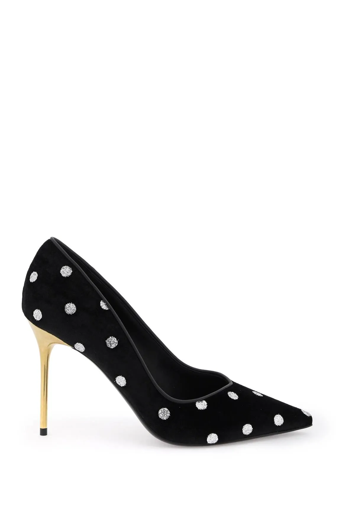 Balmain polka dot velvet pumps