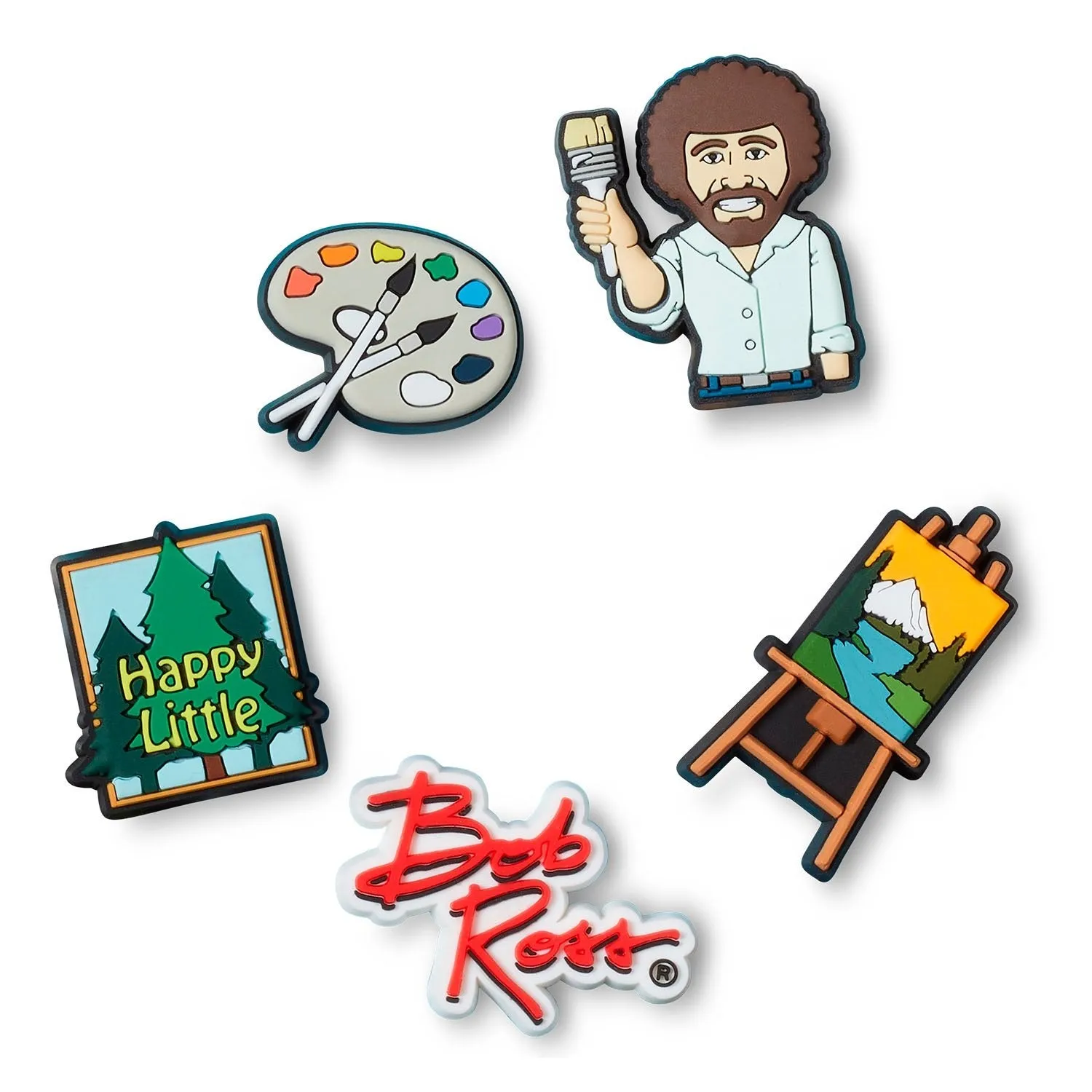 Bob Ross 5 Jibbitz Pack