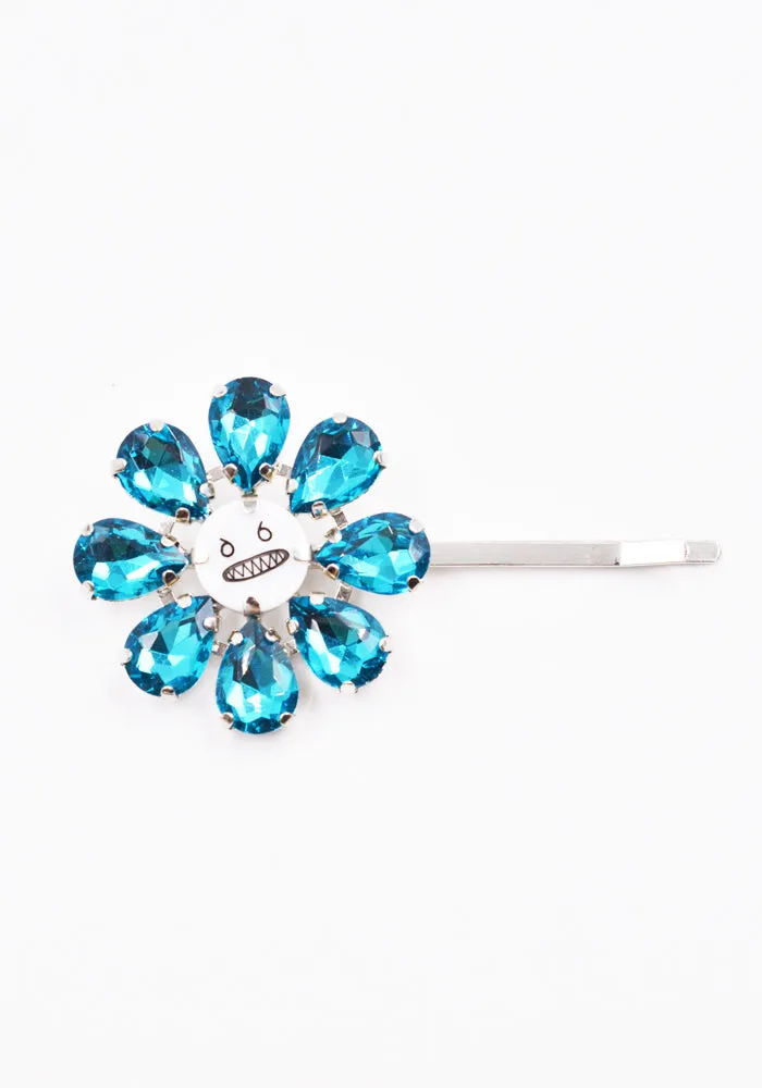 CHARLES JEFFREY LOVERBOY 31140101 METAL CRAZY DAIZY HAIR PIN CYAN