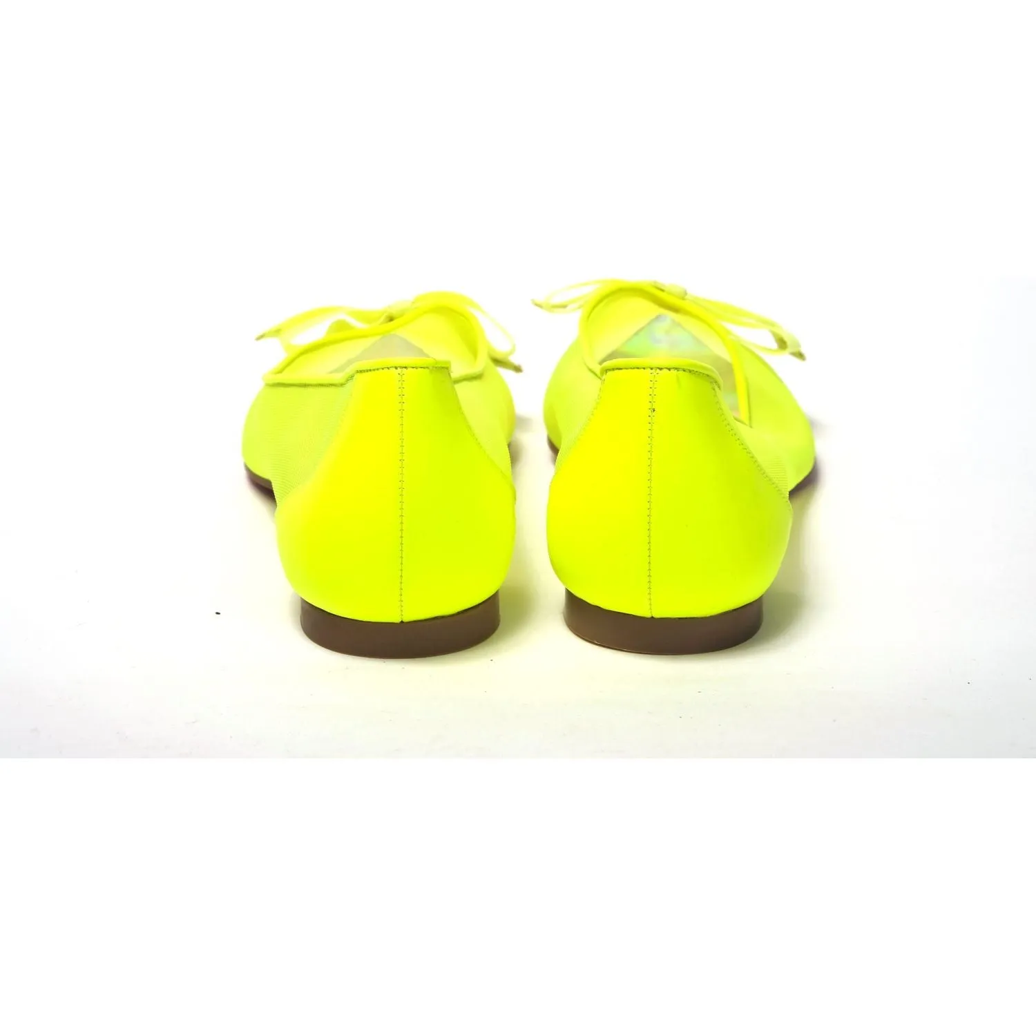 Christian Louboutin Fluro Yellow Flat Point Toe Shoe