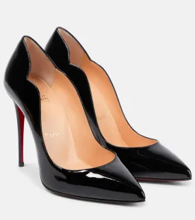 Christian Louboutin Hot Chick 100 Patent Leather Pumps, Black