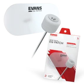 Evans Bass Patch Clear POLY BD PTCH 2PEDAL (contains 2 pc)