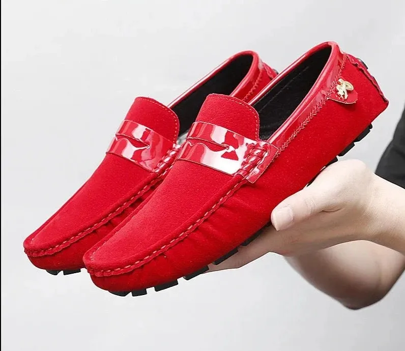 Fashion Couple Casual Shoes Slip-on Comfortable Breathable High Quality Leather Designer Loafers Large Size 48