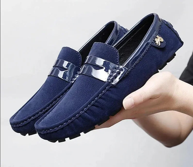 Fashion Couple Casual Shoes Slip-on Comfortable Breathable High Quality Leather Designer Loafers Large Size 48