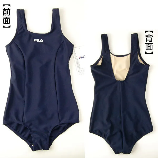 FILA 女子ワンピーススクール水着 120cm～170cm (フィラ 女子スクール水着 水泳 プール 海水浴 学校用) (学用品) (在庫限り)