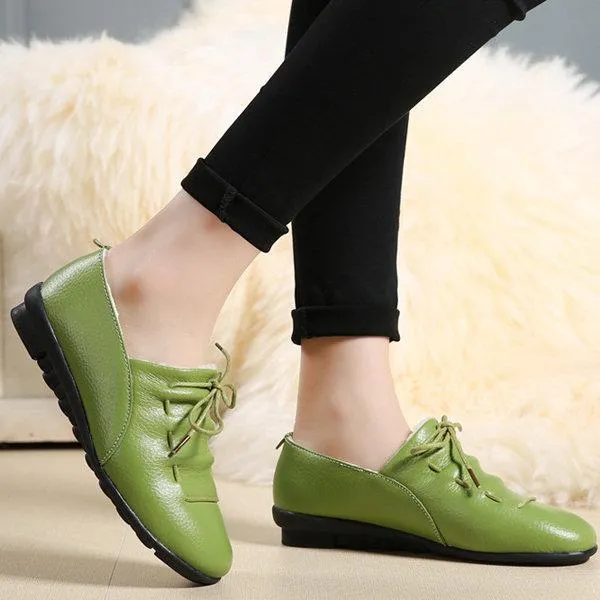 Folds Fur Lining Slip On Lazy Flat Shoes