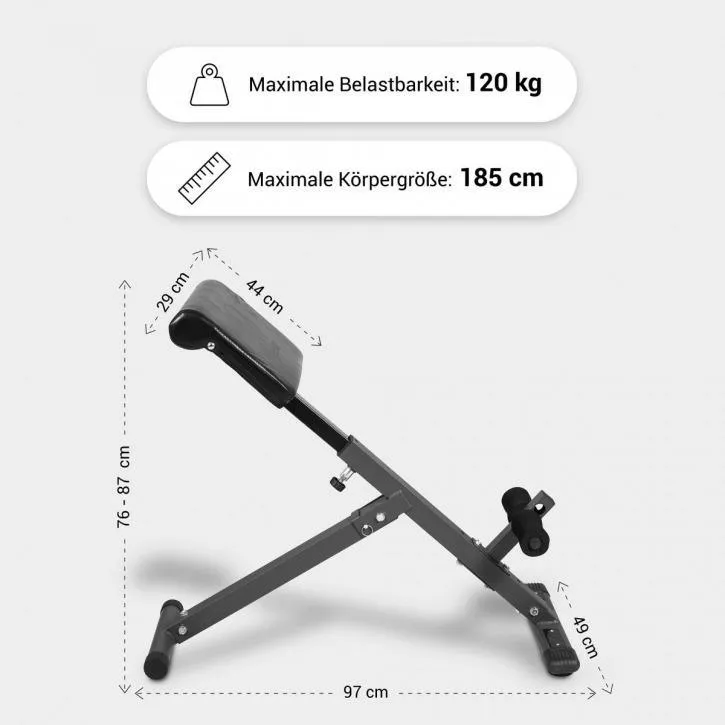 Gyronetics E-Series Foldable Hyperextension Bench