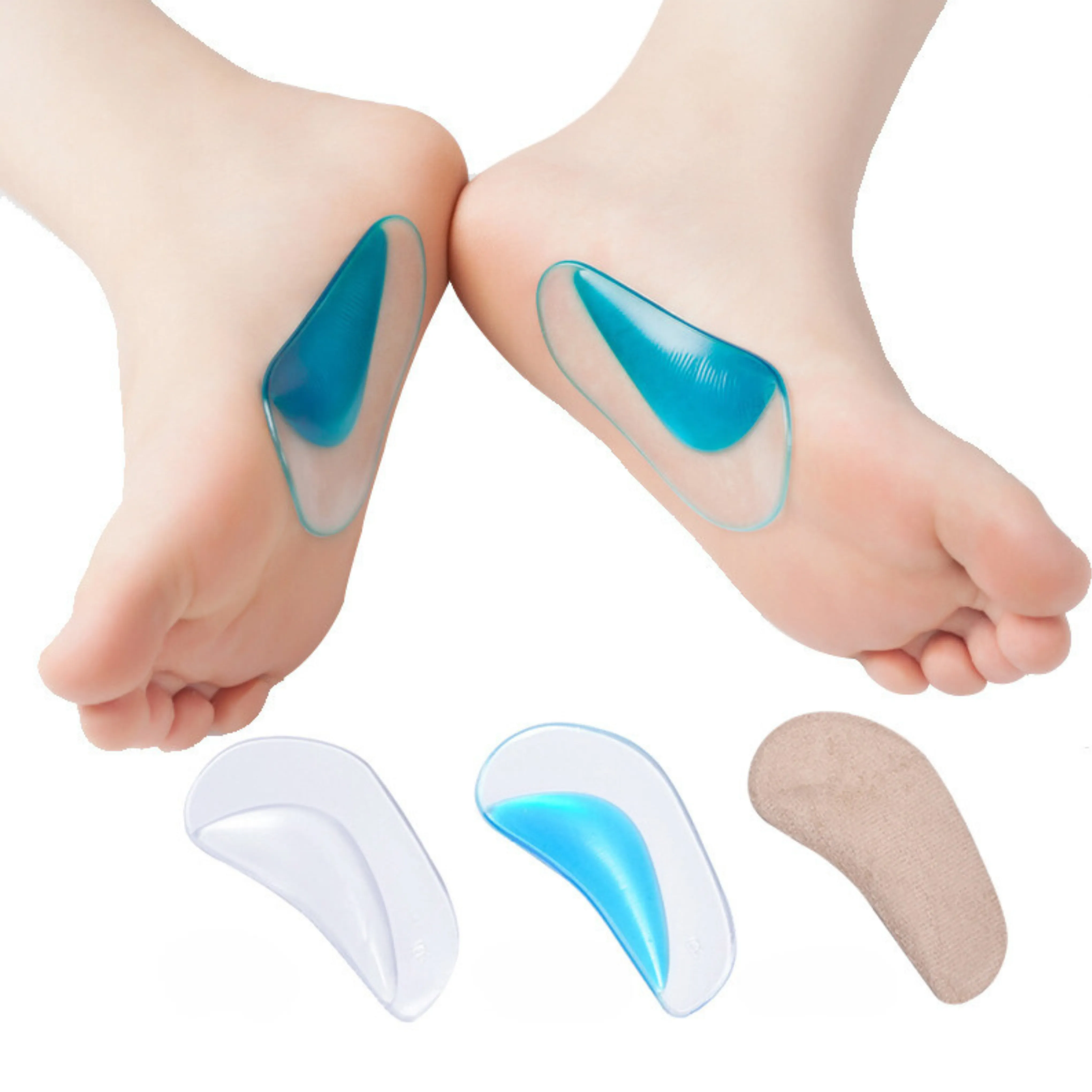 Importikaah Arch Correction Insoles: Adult Silicone Half Insoles for Inward & Outward Arch Correction - Eversion Support