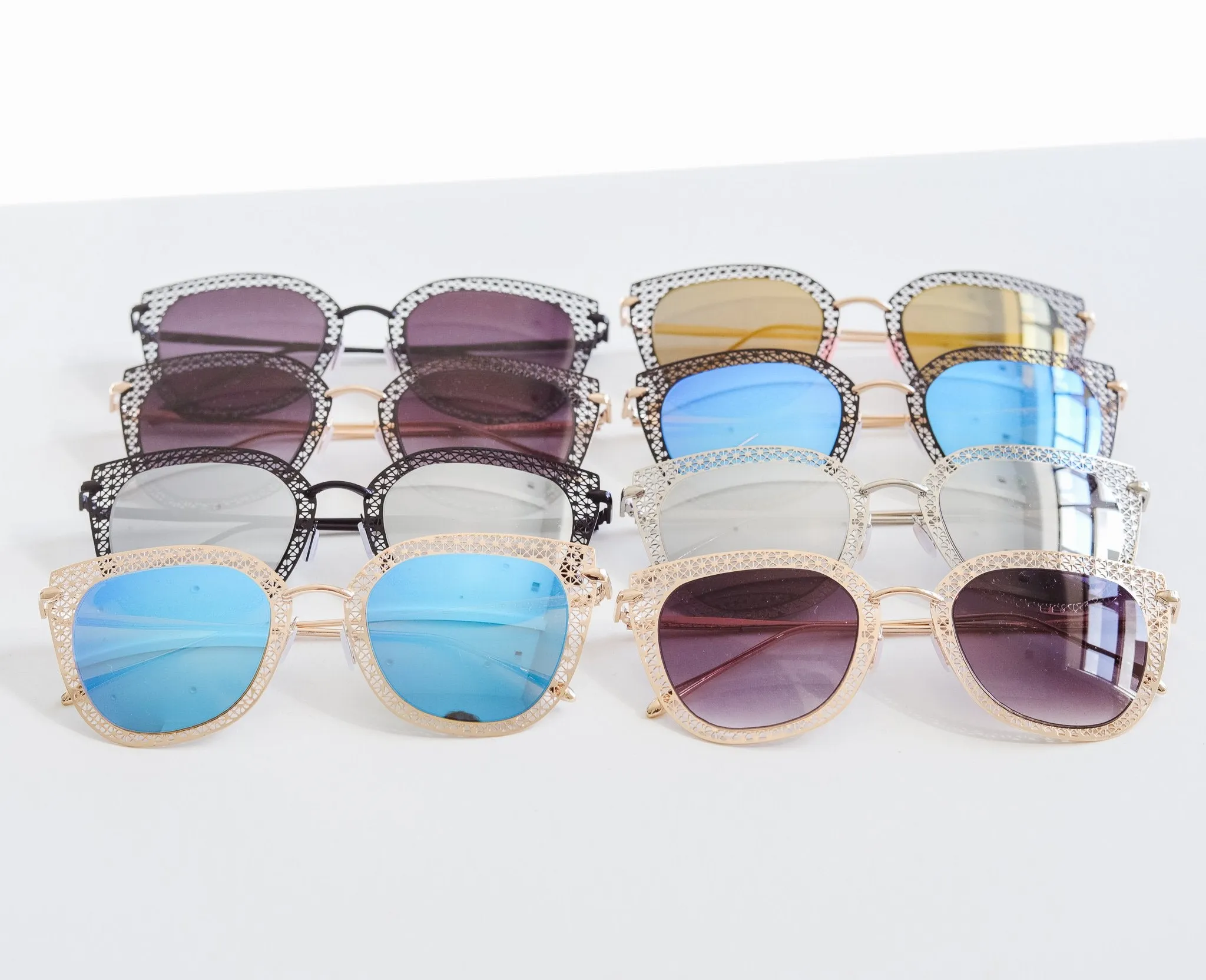 Latticework Cat Eye Sunglasses