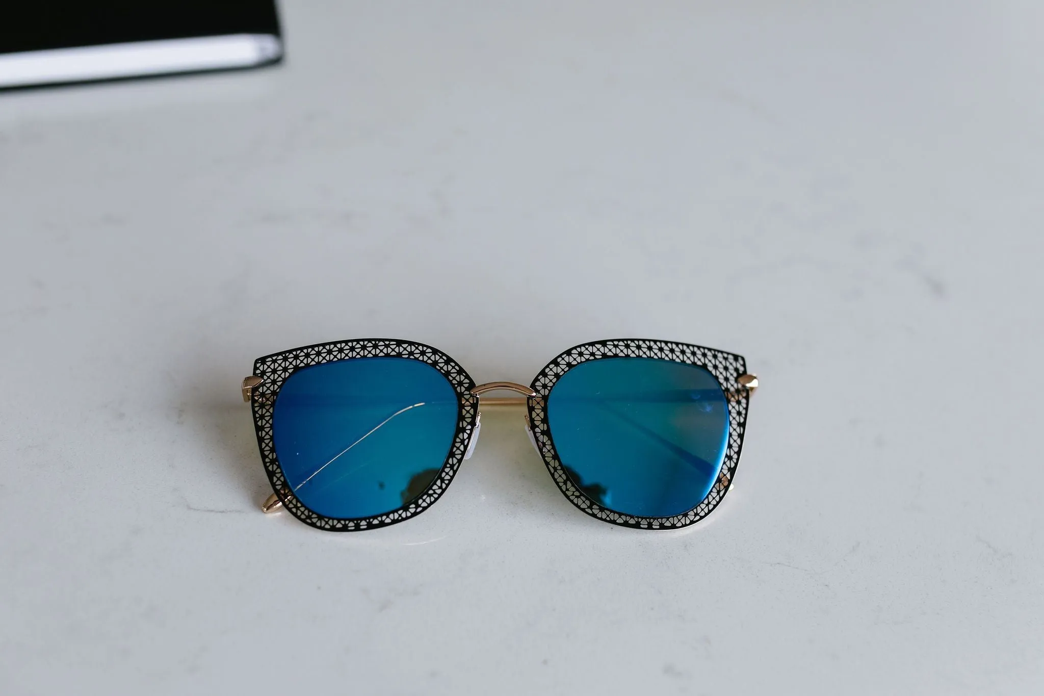 Latticework Cat Eye Sunglasses