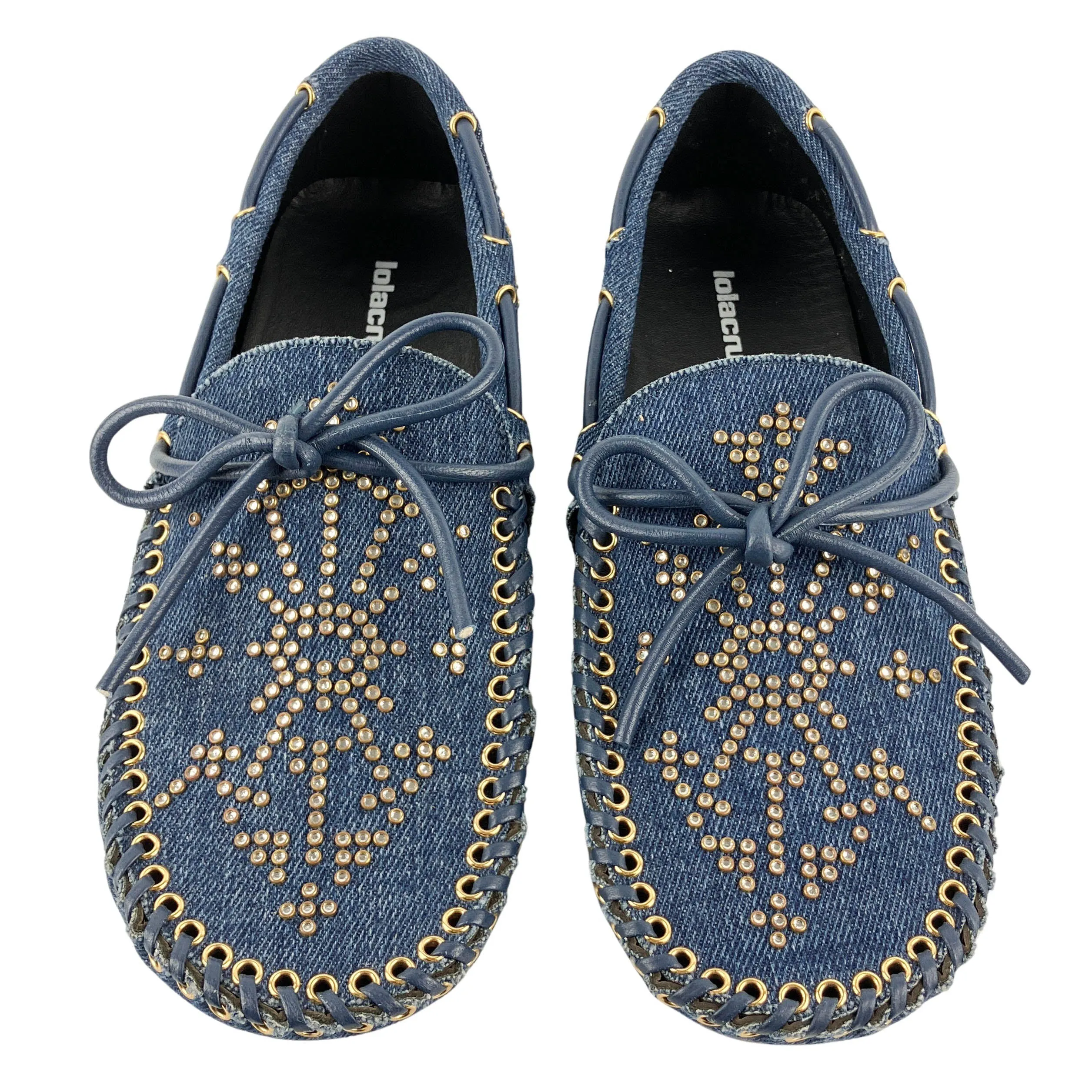 Lola Cruz Vicenza Loafers in Blue Denim