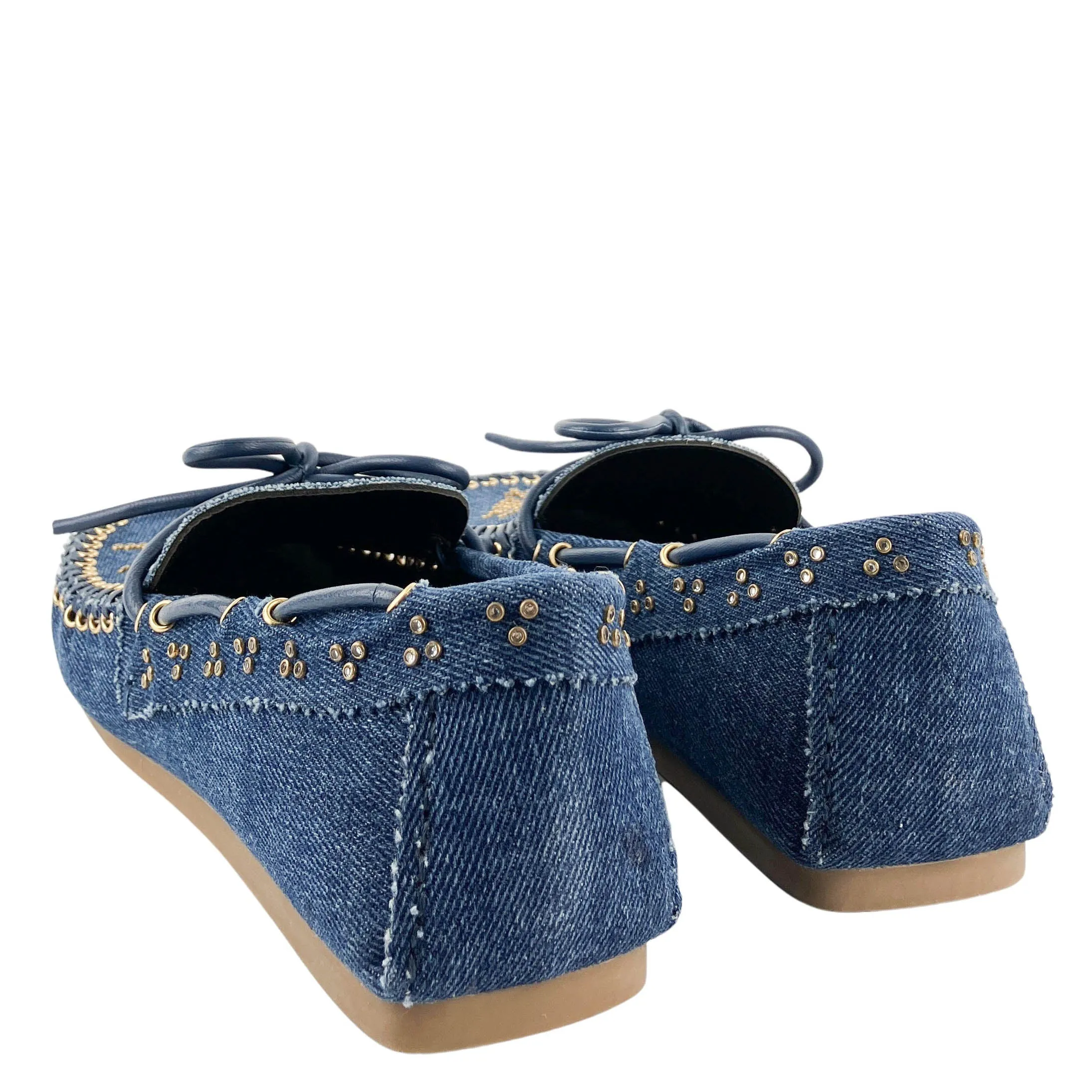 Lola Cruz Vicenza Loafers in Blue Denim