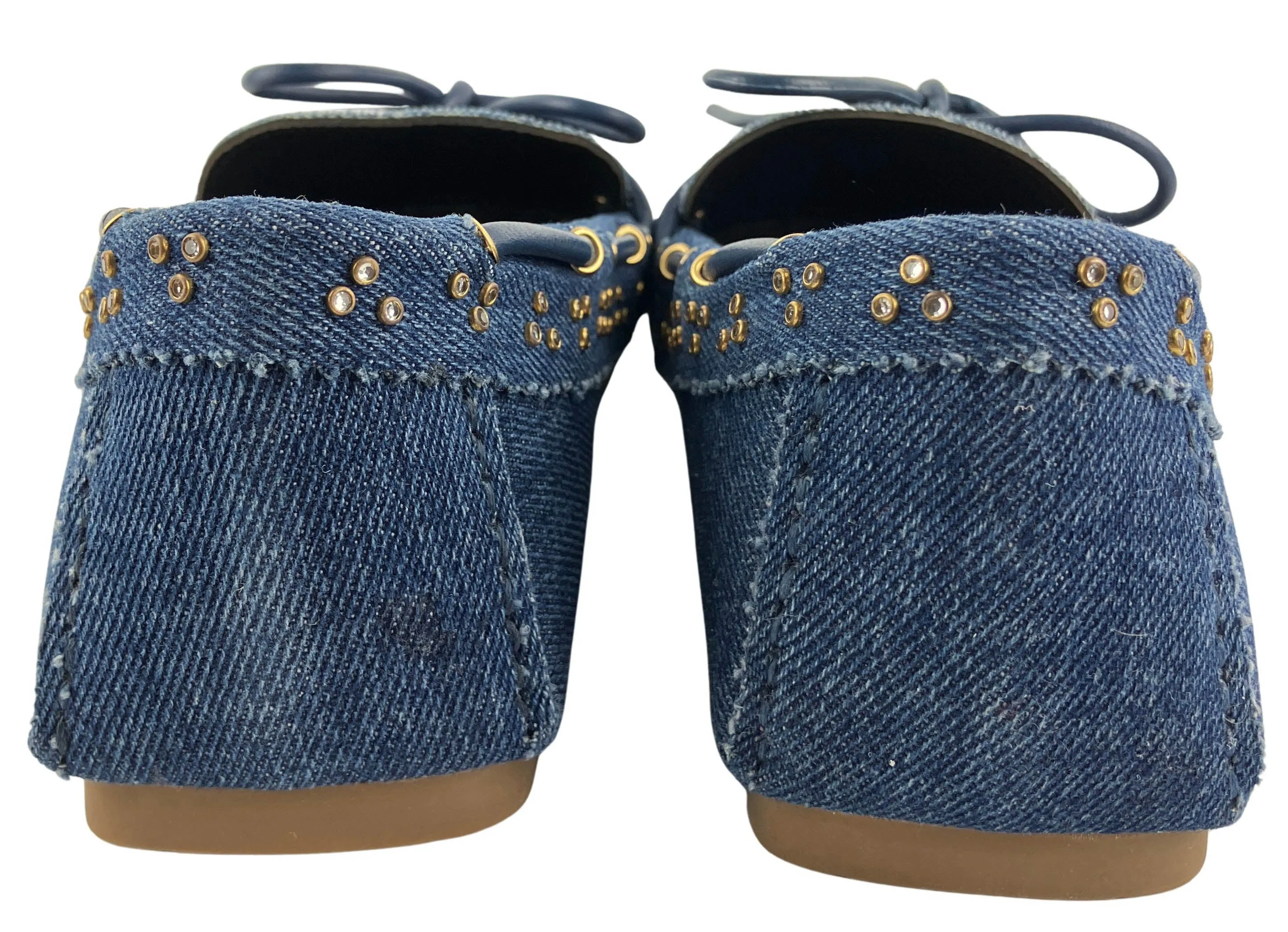 Lola Cruz Vicenza Loafers in Blue Denim