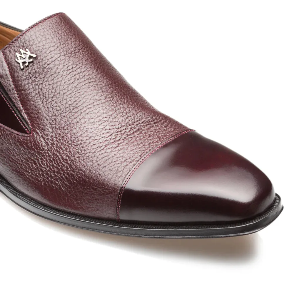 Mezlan Milani Slip on Italian Loafer Shoe - Burgundy