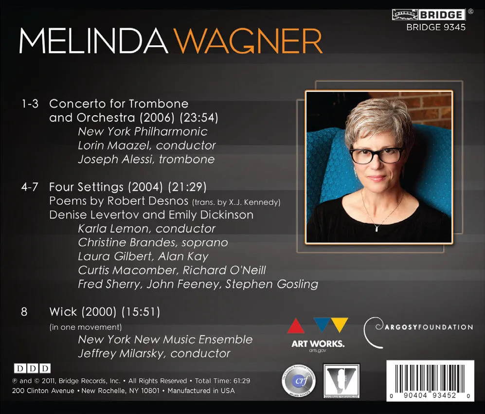 Music of Melinda Wagner <BR> BRIDGE 9345