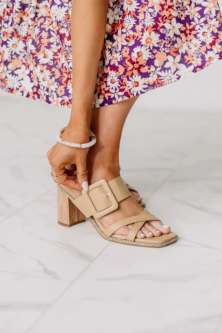 Nandi Slip On Block Heels | Natural