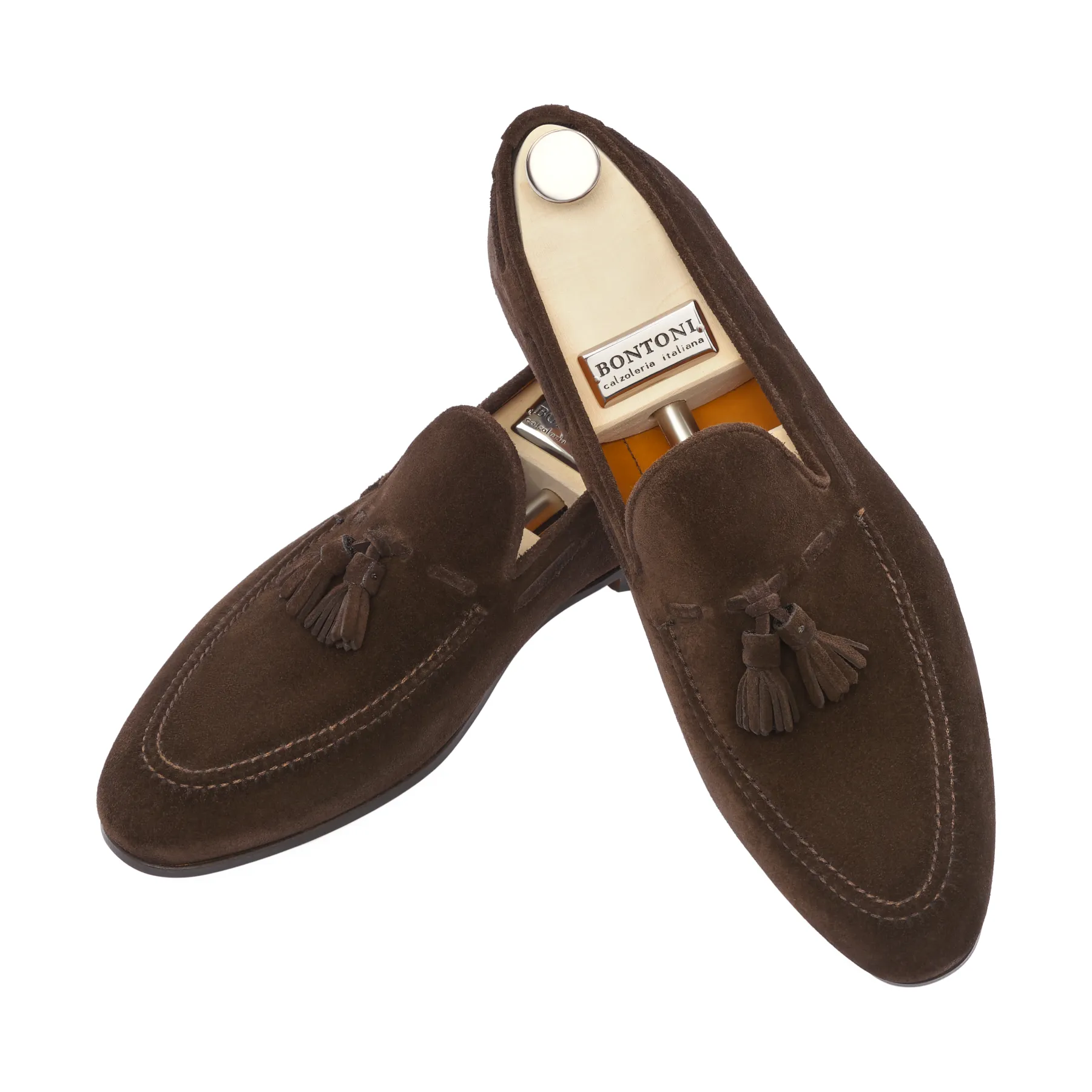 "Conte Max" Suede Loafer with a Hand-Stitched Apron