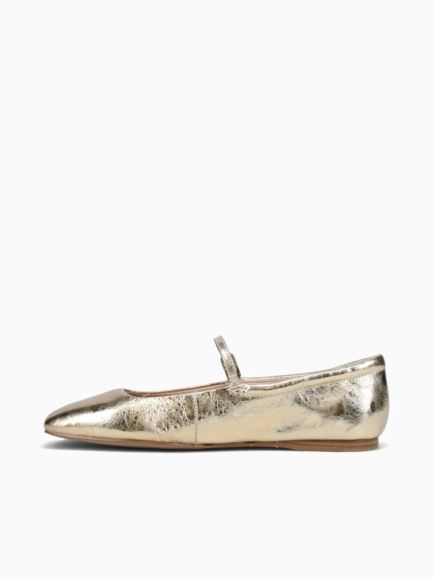 Reyes Toe Cap Gold Distressed Leather