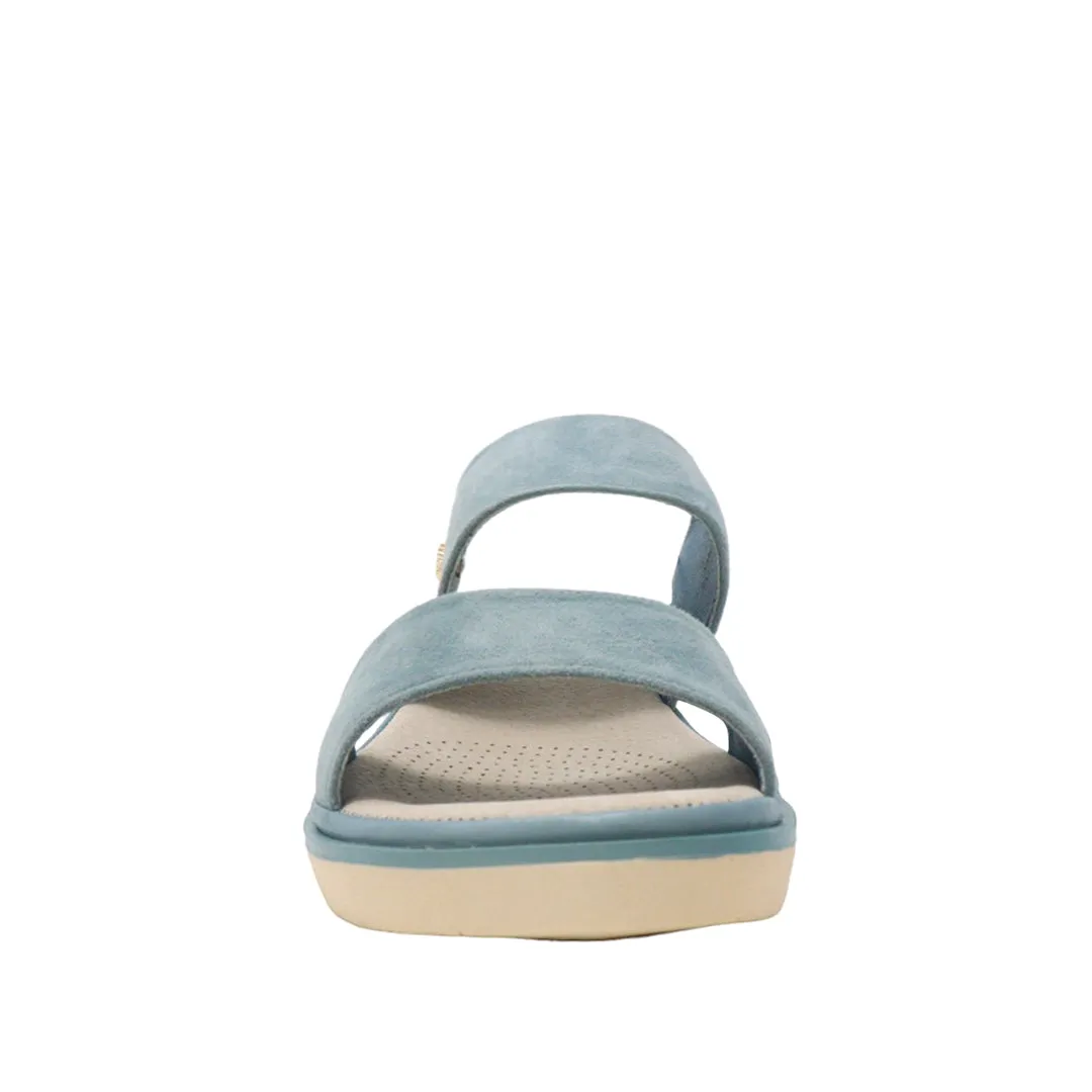 Sandalias flats Charon celeste para mujer