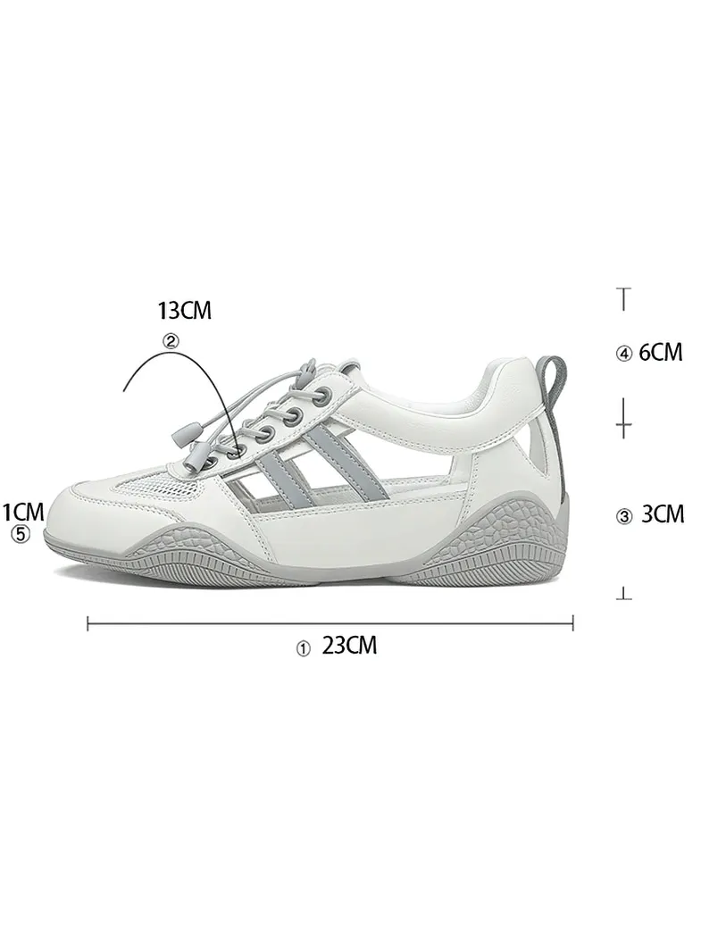 Soft-soled Breathable Casual Flats Running Shoes with Lace-Up - SF1320