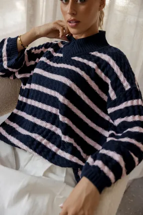 SONNY Knit Jumper Navy Stripe