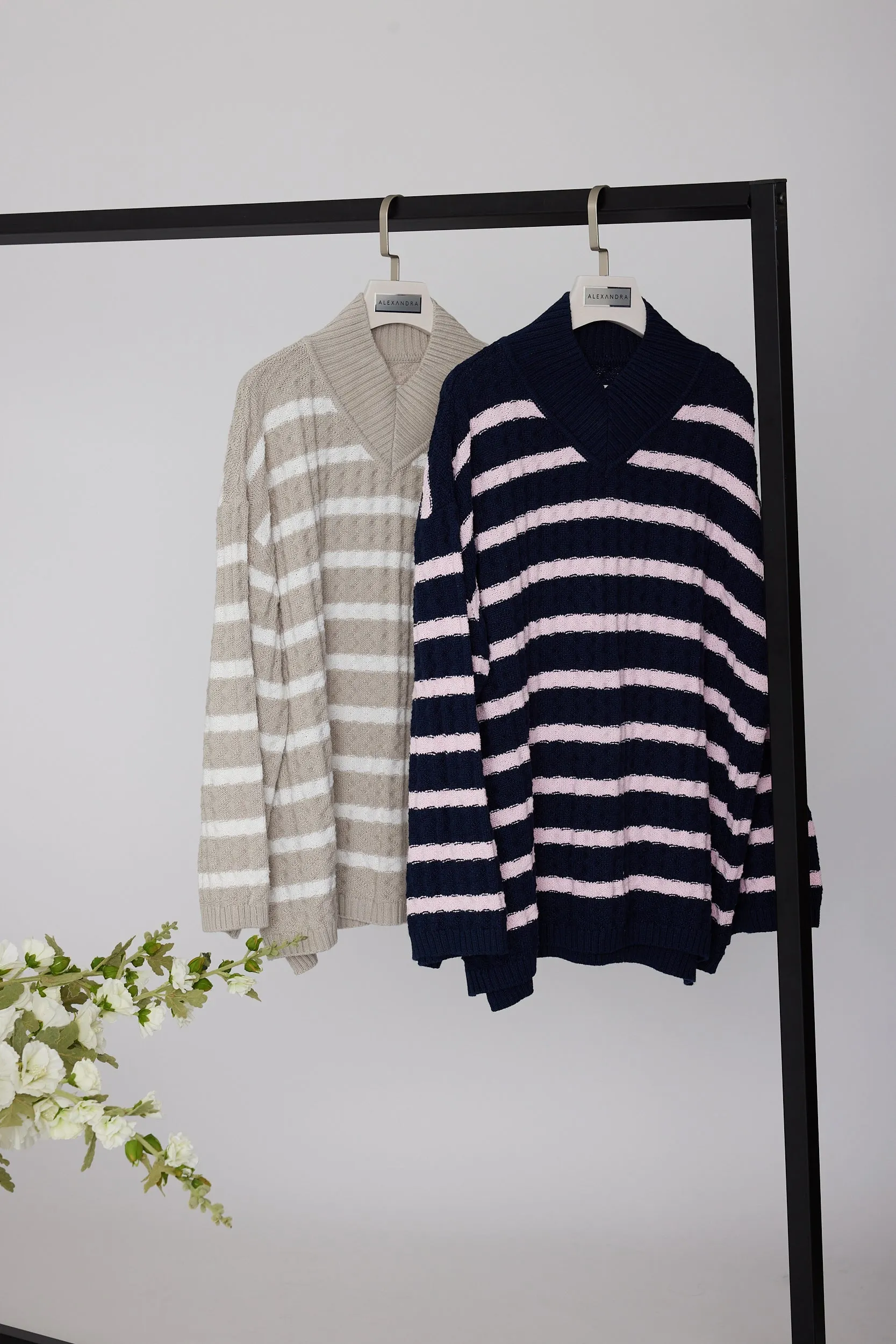 SONNY Knit Jumper Navy Stripe