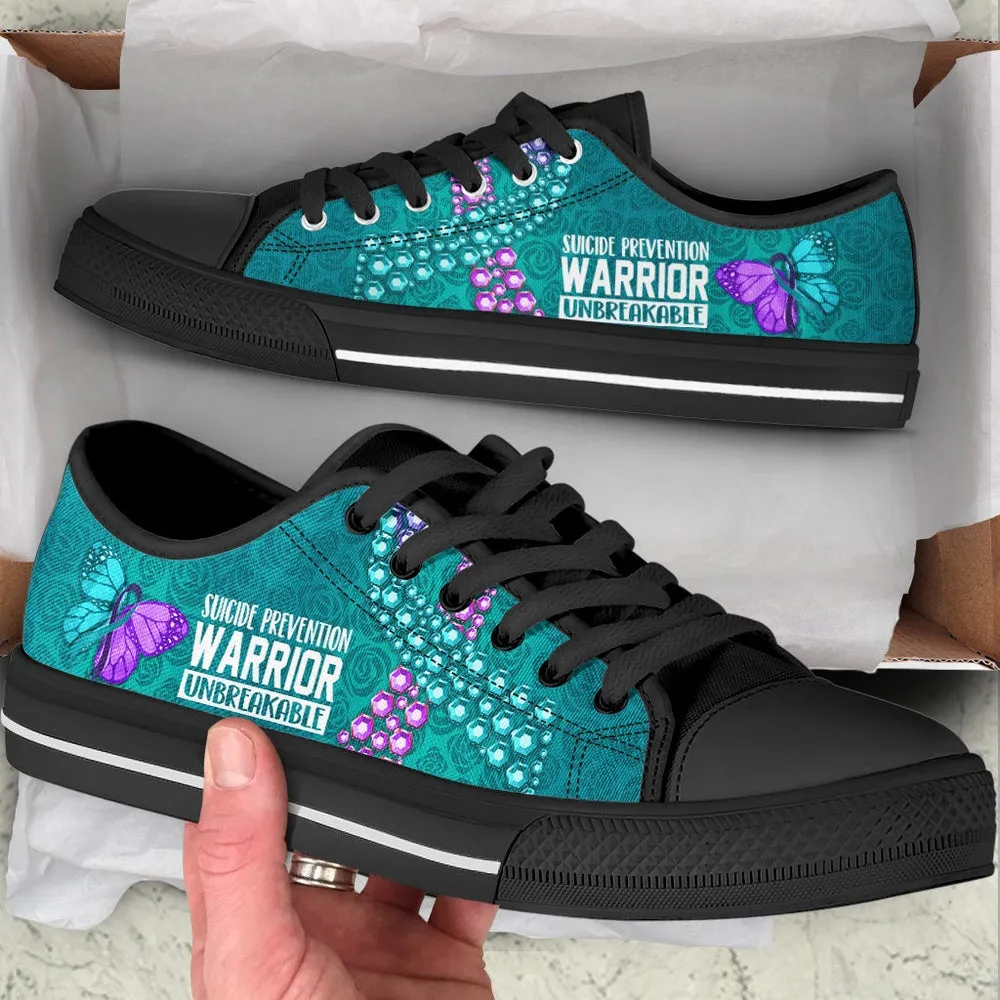 Suicide Prevention Shoes Unbreakable Low Top Shoes , Low Top Sneaker, Low Top Canvas Shoes