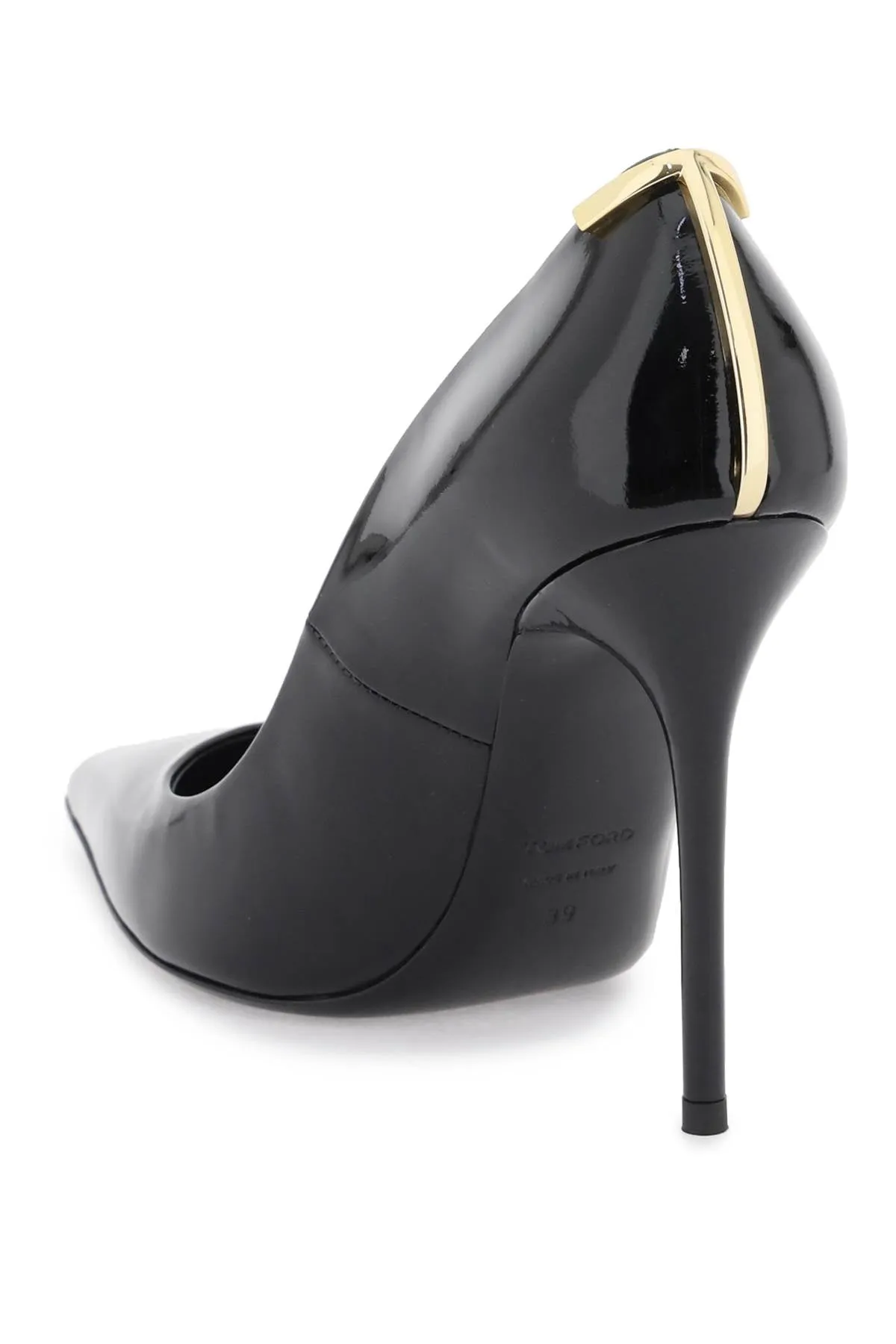 Tom ford 'iconic t' patent leather pumps