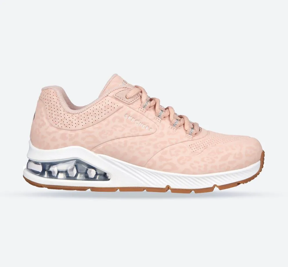 Women's Wide Fit Skechers 155642 Uno 2 In Kat Neato Sneakers - Blush