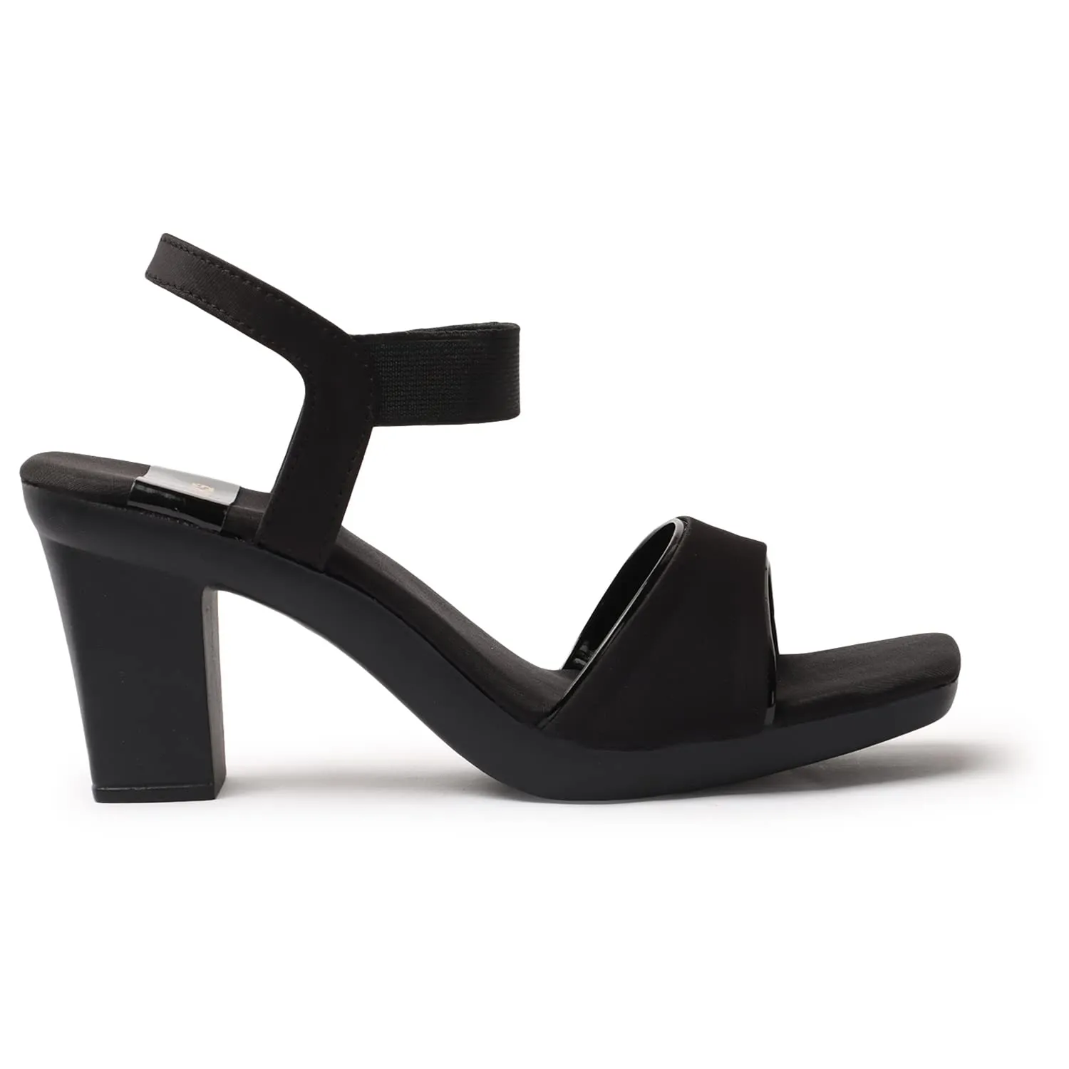 XE Looks Beautiful Attractive black Heel sandals for women-UK 6