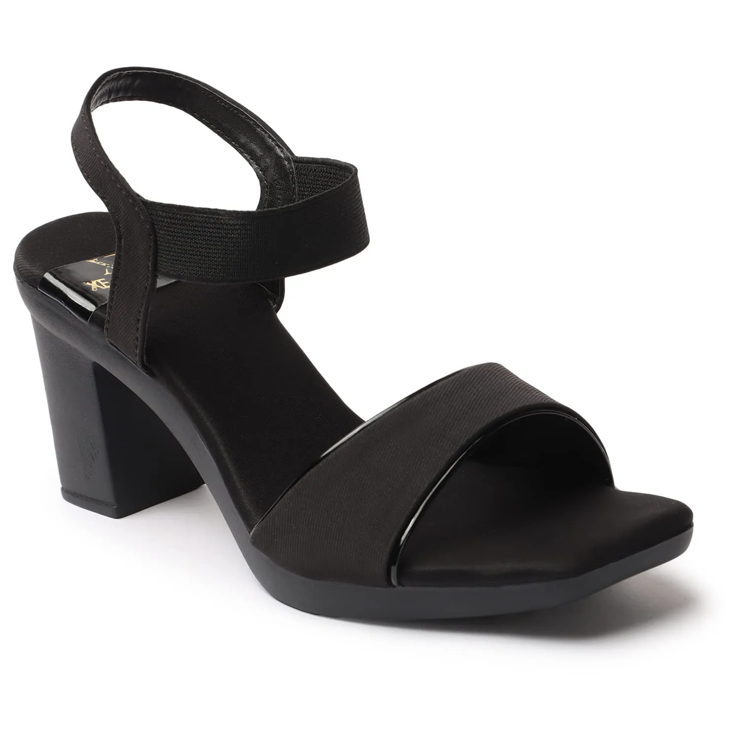 XE Looks Beautiful Attractive black Heel sandals for women-UK 6